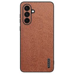 Samsung Galaxy A56 5G -kotelolle puun tekstuuri PU nahkapäällysteinen PC TPU-puhelimen kansi - ruskea Monivärinen Brown