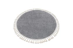 RugsX Tæppe BERBER 9000 cirkel grå Frynser Berber marokkanske shaggy circle 160 cm