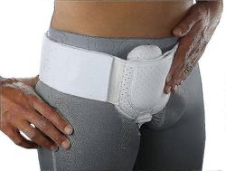 Inguinal hernia vyö miehille vasen tai oikea puoli leikkauksen jälkeen Inguinal Hernia Tuki Truss Valkoinen