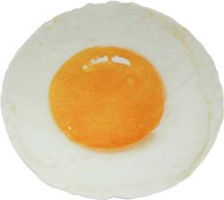 Heyone flanellifleecehuopa 3D-ruokakäärepeitto pyöreä käärepeitto heittohuopa, hauska realistinen ruoka pyöreä huopa 31" tuuman muna