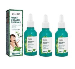 3kpl Fresh Breath Essence Breath Freshener pahanhajuinen hengitys poistaa pahan suun hajun poistaa tippoja, kannettava viileä piparminttu suunhoito...