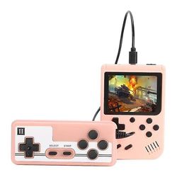 Håndholdt Retro Doubles Videospil Console Game boy Indbygget 800 Classic Spil Player (Pink)