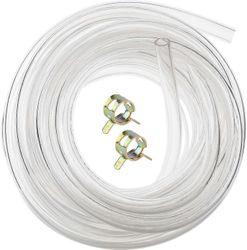 8 mm x 12 mm elintarvikelaatuinen kirkas PVC-letku joustava letku vesiputki ilmaletku 5 m 2 letkunpuristimella