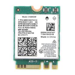 Kaksikaistainen langaton Intel 3168 3168ngw 433mbps Bluetooth 4.2 802.11ac Ngff Wifi -verkkokortille