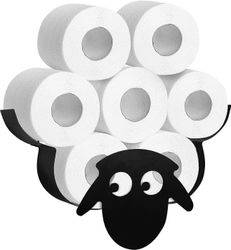 Trintion lampaiden wc-rullapidike musta wc-rullapidike seinäasennus kylpyhuoneeseen metallinen wc-rullasäilytys mahtuu jopa 7 rullaa wc-paperiteline