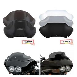 Moottoripyörän tuulilasin suojus Tuuliohjain Tuulilasi Korkealaatuinen ABS-muovi Harley Touring 98-13 Road Glide FLTR FLTRX Musta 9,5 tuumaa