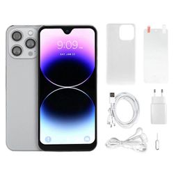 i14 PRO MAX 4G lukitsematon älypuhelin 6,7 tuuman IPS HD -näyttö 2,4 GHz 5 GHz WiFi 8 Gt 256 Gt Sim Dual Standby 32 MP 16 MP 6800 mAh EU-pistoke ha...