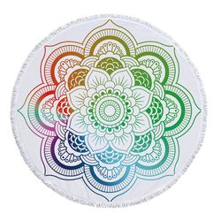 Piao Mandala rundt badehåndklæde, Morbuy badehåndklæde Gobelin Sofabetræk Sjal Yogamåtte Dug Transportabel picnicmåtte 150cm Ultrablød Terry Klud