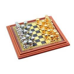 Miniatyyri nukkekoti Shakkipöytäsetti Pelitarvikkeet Sisustus Mini House Board Room Nuket Muoto sopii 1/6,1/12 Nukkekodit kuten kuvassa A