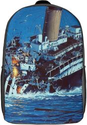 Dciustfhe Titanic Reppu Koululaukku Reppu tytöille Pojat Reput Suurikapasiteettinen lasten reppu Kaksinkertainen vetoketju Hengittävä muotoilu Kevy...