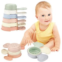 Fantasia Børns intellektuelle sjov tegneserie animal geometrisk form timeglas Stack Cup Videnskab Bad Legetøj bowl