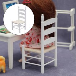 1/12 Skala Dukkehus Miniaturer Stol Dukke Lille Spisestue DIY Indretning Rekvisitter