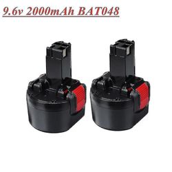 Bat048 9.6v 2000mah Ni-cd batteri kompatibelt Bosch psr 960 bh984 bat048 bat119 9.6v elektroverktøy oppladbart batteri 2pcs-c 1 stk. China