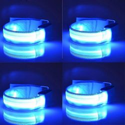 4 kpl LED-valaistus Hevosen jalkojen turvavyö Hevosen jalkahihnat Yöratsastusvälineet Ulkoilu Ratsastustarvikkeet Sininen 4 kpl CN