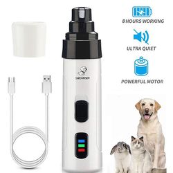 Elektrisk hund negleklippere til hunde neglekværne genopladelig USB-opladning