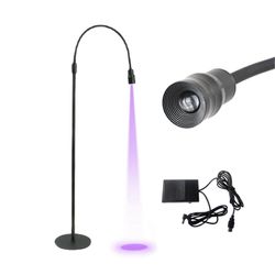 UV-ripsivalo jalkapolkimella UV-geelikovettuva LED säädettävä hanhenkaularipsilamppu ripsitaiteilijoille Kynsitekniikka meikkistudiot US pistoke 5W