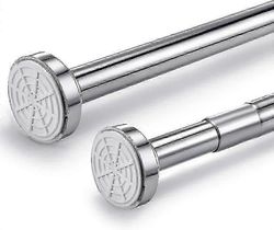 Ruostumattomasta teräksestä valmistettu teleskooppitanko, 55–85 cm, pidennettävä, suihkuverhotanko ilman porausta, kiristystanko säädettävissä kään...