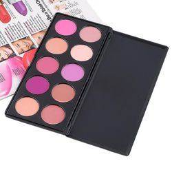 10 farver Makeup Face Blusher Pulver Kosmetisk Blush Pulver Nature Palette Set