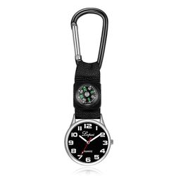 Table Pocket Watch Carabiner Clip Quartz Watch punotulla hihnalla vaellukselle Matka kiipeily Muoti rento sairaanhoitaja kello (nior)