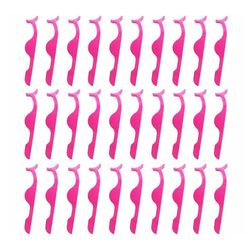 Varychmoo 1/5/30/50pcs Falsk Vippe øjenvipper Pincet Clip Makeup Applikator Tool Rose rød 30PCS