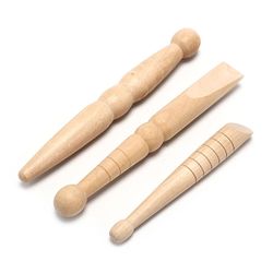 Grape Pp 3pcs Naturlig Træ Fod Body Massage Stick Lindre Pain Relax Tool