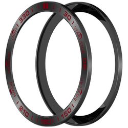 Garmin Fenix 8 Solar 47mm ruostumattomasta teräksestä valmistettu kehys naarmuuntumaton suojarengas - musta + punainen Monivärinen Black+Red