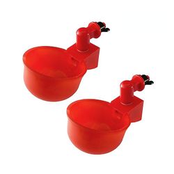 Boeyaa Kylling Drikker Hængende Vandkop Brystvorte Drikkeskåle Foder Fugle Vanddrikker Kopper 2 pcs