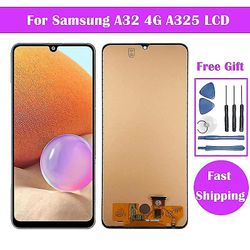 Aaa + Til Samsung Galaxy A32 4g LCD Til Samsung A325 A325f Sm-A325f / ds LCD-skærm med Frame Touch Digitizer Screen A325 LCD incell Ingen ramme