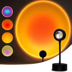 Auringonlaskulamppu, 15 väriä Led Sunset Projection Lamp 360 Rotation Usb 10 Säädettävä kirkkaus AuringonlaskuProjektori Romanttinen koristeellinen...