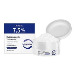 7,5 % Nanos-hydroksiapatiittijauhe hampaiden valkaisuun, suunhoito-hammastahnan korvausjauhe, ulkoiluun 1pcs