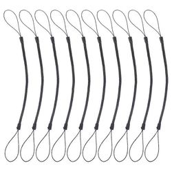 10 kpl sisäänvedettävä kynä jousinauhalla toimisto- ja opiskelukäyttöön Musta 20.00X3.50X3.50CM