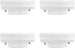 4 kpl GX53 LED-polttimot 9W 4000K neutraali valkoinen, 900LM, 120V, ei himmennettävä, CFL-vastaava (15W-18W)