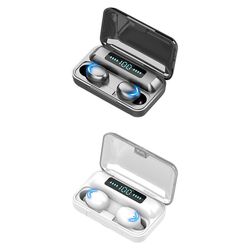 F9 Bluetooth 5.0 øretelefoner 350mah trådløse stereo øretelefoner 2set