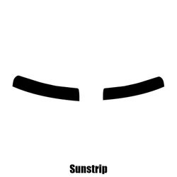 Window-Tint Sun Strip til Lexus RX - 2016 og nyere forskårne solstrip 5% limo sort Sunstrip