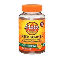 Crest Metamucil Fiber Supplement Gummies Orange Flavor,72 Count