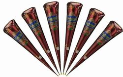 6 raikkaan laadun pakkaus tummanruskea luonnollinen henna mehndi kartiot lauhkeat tatuoinnit