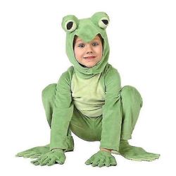 Pojat tytöt Sammakkopuku Lapset Eläin Cosplay Naamiaismekko asu 105-125cm