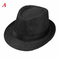 Børn Børn Sommer Strand Stråhat Jazz Panama Trilby Fedora Hat Gangster Udendørs Åndbare Hatte Piger Drenge Solhat Håndlavet