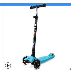 21ste Scooter Barnas Scooter Fire runde av den 3 år gamle babyen 2 år gammel -6 år gammel Barn av et kjøretøy Sliding Bloc blue