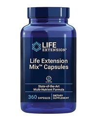 Life Extension Mix™ -kapselit - Tehokas vitamiini-, mineraali-, hedelmä- ja vihanneslisä 360 kapselia