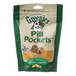Greenies Pill Pocket Chicken Flavor Dog herkut, suuret - 30 herkkua (kapselit)