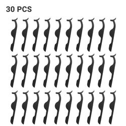 Besser 1/5/30/50x Fake Lash Pincet Klip Falsk øjenvipper Makeup Applikator Tool Sort 30PCS
