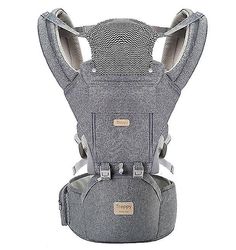 Alle bære positioner Baby Carrier Lysegrå