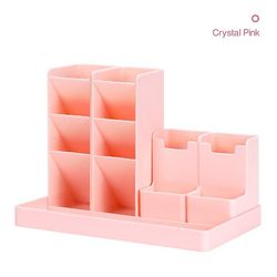 Stor kapacitet Cute Pen Holder Skrivebord Tilbehør Desktop Organizer, Pink Color