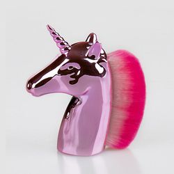 Enhjørning Makeup Brush Rose Guld flerfarvet pensel Pony Hair Nail Brush Skønhed Makeup Tool Pink
