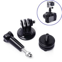 1/4'' hot shoe adapter + stativ montering + skrue for GoPro Hero 2 3 3+ DSLR kameraer