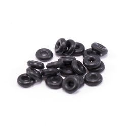 BodyJewelryOnine O-ring pakke af 20 sorte gummi perfekt til tunneler stik konus holder 12g (2 mm)