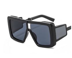Langytx 2022 Nye kvinders solbriller Big Frame Siamese Briller Punk Rock Avantgarde Fashion Ins Street Mænds solbriller AVG1 Normal