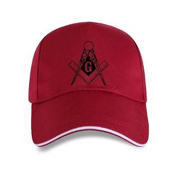 Bricks Masons Kompas &kvadrat g frimurerisk baseball cap - (8 farver) P-redwine