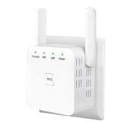 WLAN-vahvistin, Ultraxtendex WLAN -toistin 4 antennilla, 300 Mbit/s WiFi-vahvistin kaksois-LAN-yhteydellä, yhteensopiva 99% Standard WiFi